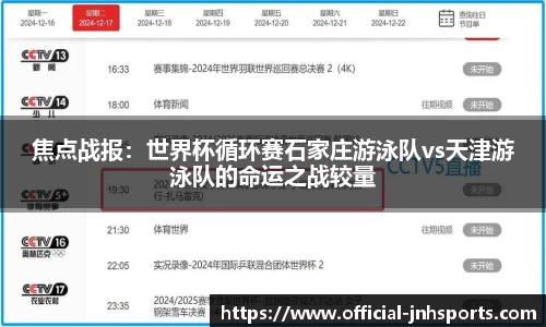 焦点战报：世界杯循环赛石家庄游泳队vs天津游泳队的命运之战较量